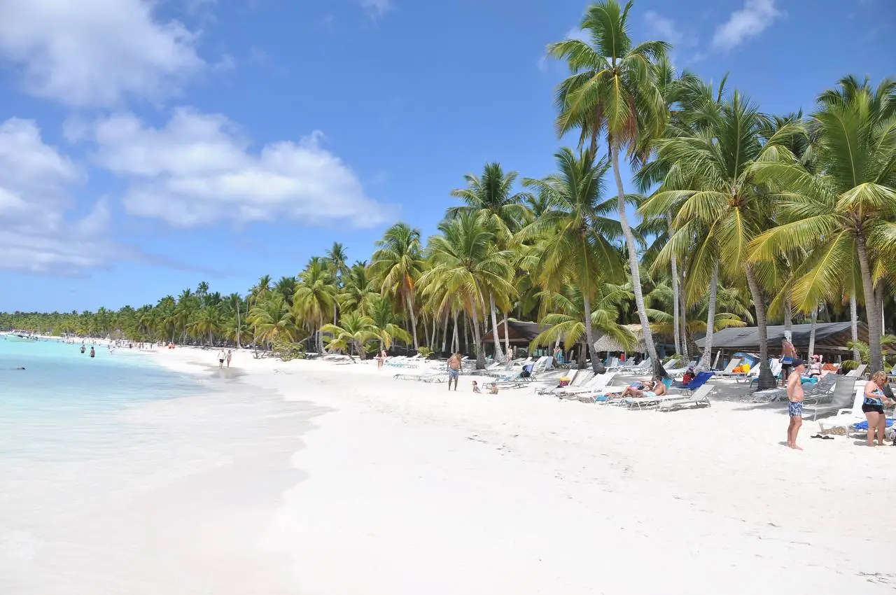 Relaxing on Saona Island beach