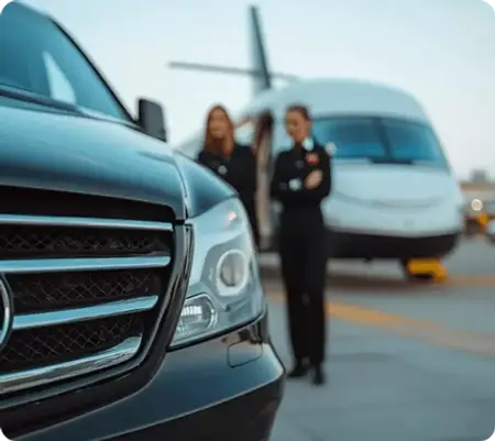 Private airport transfer vehicle
